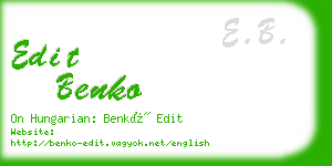 edit benko business card